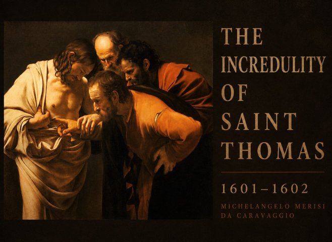 Michelangelo Merisi da Caravaggio The Incredulity of Saint Thomas II No3 - Affiche