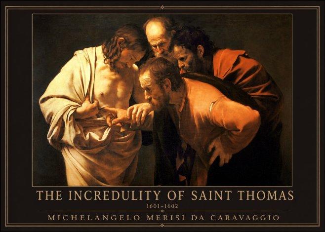 Michelangelo Merisi da Caravaggio The Incredulity of Saint Thomas II No4 - Affiche