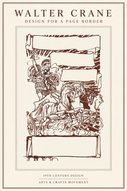 Walter Crane Design for a Page Border No1 - Affiche