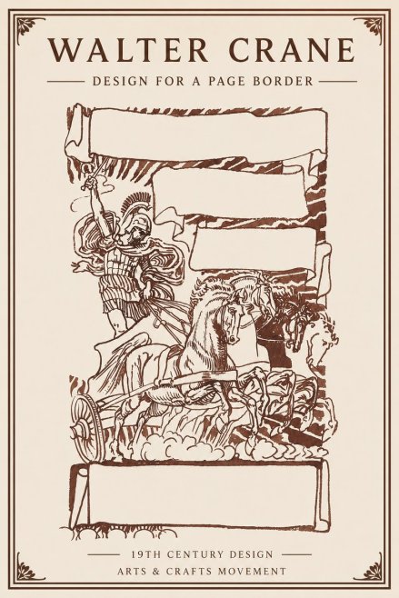 Walter Crane Design for a Page Border No5 - Affiche