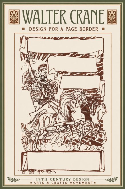 Walter Crane Design for a Page Border No6 - Affiche