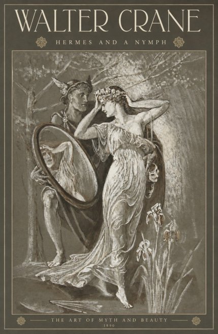 Walter Crane Hermes and a Nymph No2 - Affiche