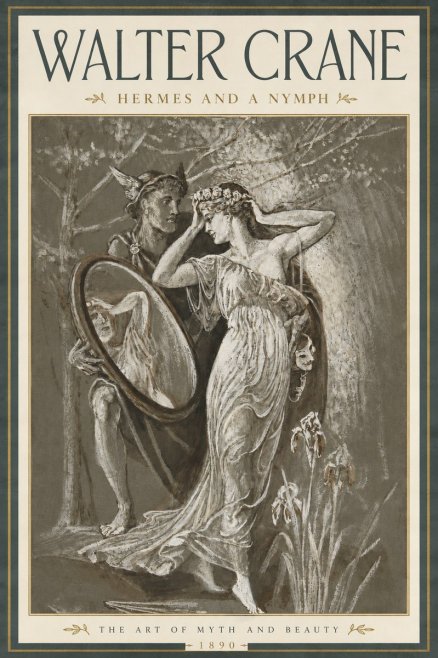 Walter Crane Hermes and a Nymph No4 - Affiche