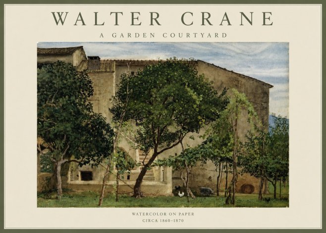 Walter Crane A Garden Courtyard No2 - Affiche
