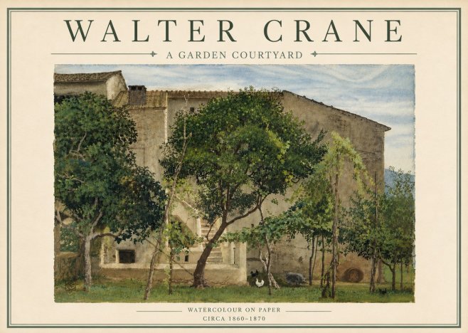 Walter Crane A Garden Courtyard No5 - Affiche