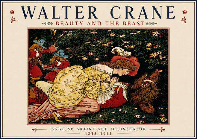 Walter Crane Beauty and the Beast No5 - Affiche