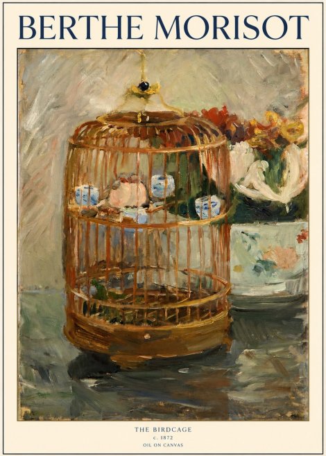 Berthe Morisot The Birdcage II No1 - Affiche