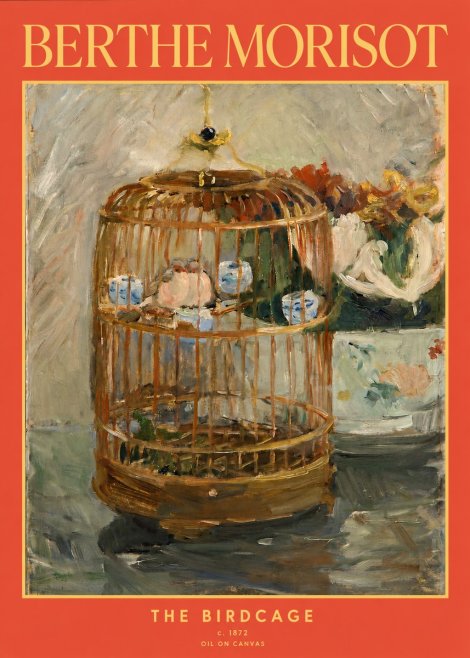 Berthe Morisot The Birdcage II No2 - Affiche