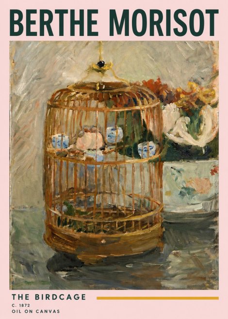 Berthe Morisot The Birdcage II No3 - Affiche