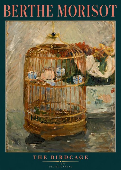 Berthe Morisot The Birdcage II No4 - Affiche