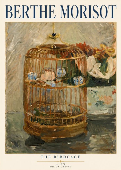 Berthe Morisot The Birdcage II No5 - Affiche