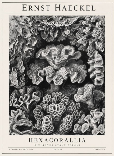 Ernst Haeckel Hexacorallia No1 - Affiche