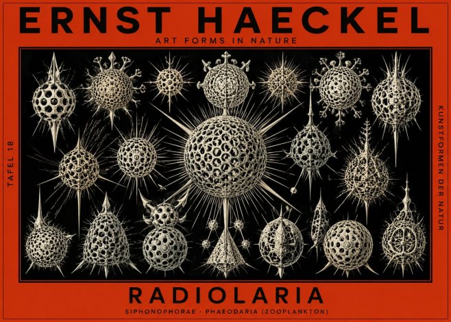 Ernst Haeckel Radiolaria No2 - Affiche