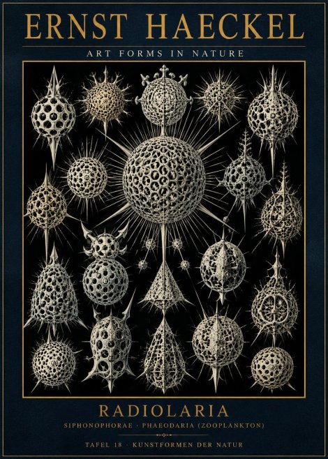 Ernst Haeckel Radiolaria No3 - Affiche