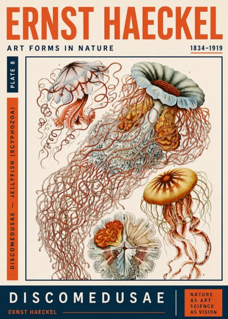 Ernst Haeckel Discomedusae — Jellyfish No5 - Affiche