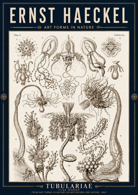 Ernst Haeckel Tubulariae No4 - Affiche