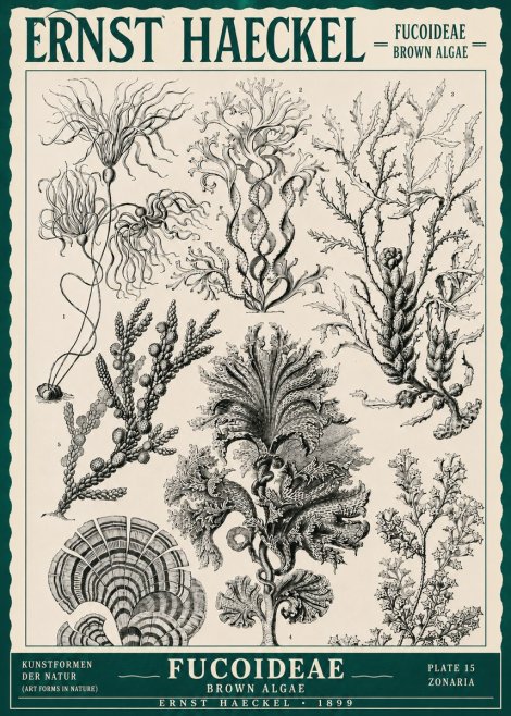 Ernst Haeckel Fucoideae - Brown Algae No3 - Affiche