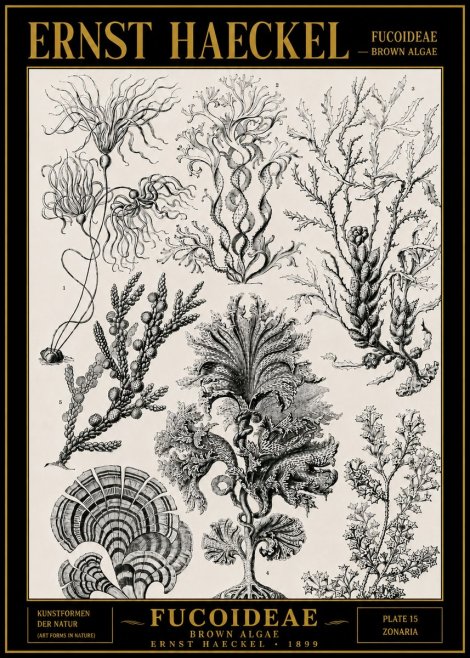 Ernst Haeckel Fucoideae - Brown Algae No4 - Affiche