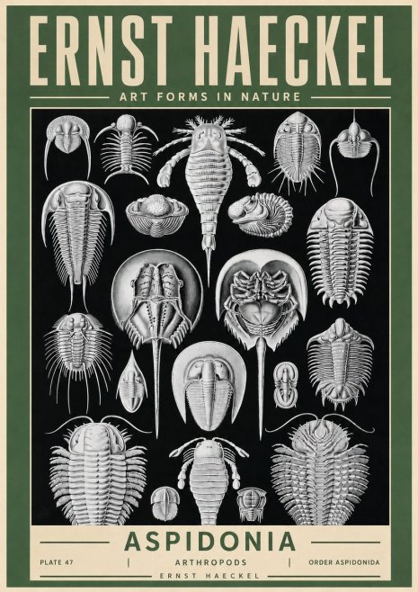 Ernst Haeckel Aspidonia No4 - Affiche
