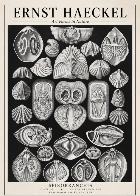 Ernst Haeckel Spirobranchia No1 - Affiche