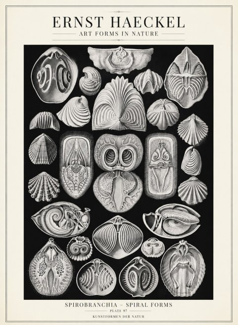 Ernst Haeckel Spirobranchia No4 - Affiche