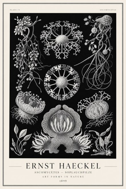 Ernst Haeckel Ascomycetes — Sac Fungi No2 - Affiche