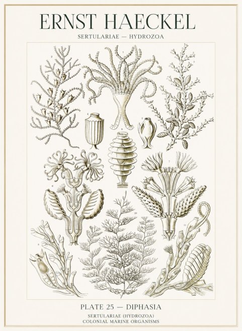 Ernst Haeckel Sertulariidae No2 - Affiche
