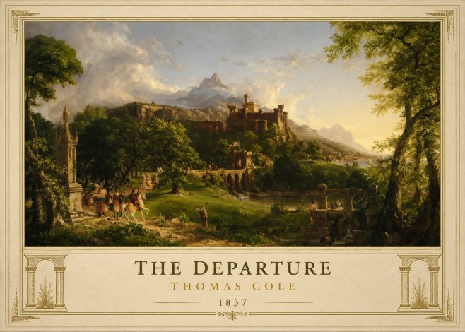 Thomas Cole The Departure I No1 - Affiche