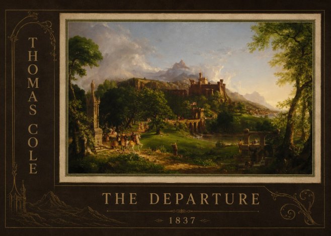 Thomas Cole The Departure I No2 - Affiche