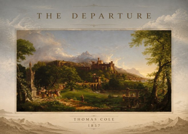 Thomas Cole The Departure I No3 - Affiche