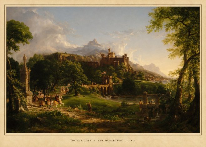 Thomas Cole The Departure I No6 - Affiche