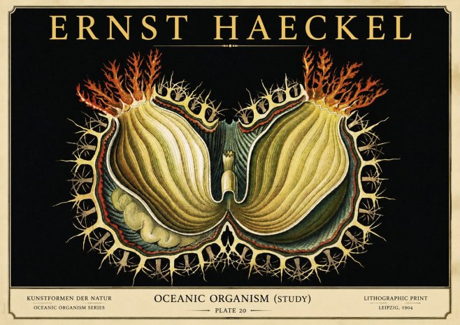 Ernst Haeckel Nature's Architecture No6 - Affiche