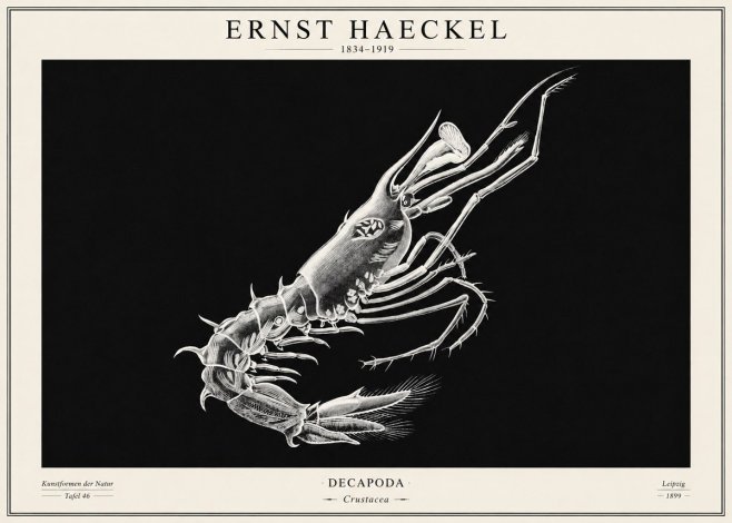 Ernst Haeckel Decapoda the Crustaceans No2 - Affiche