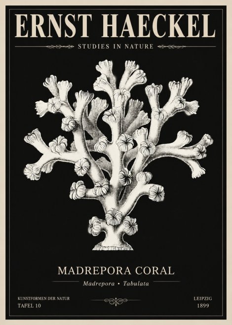 Ernst Haeckel Corallium Rubrum I No6 - Affiche