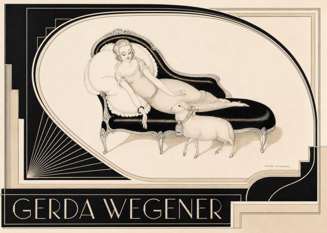 Gerda Wegener Lady with Lamb No2 - Affiche