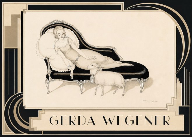 Gerda Wegener Lady with Lamb No5 - Affiche