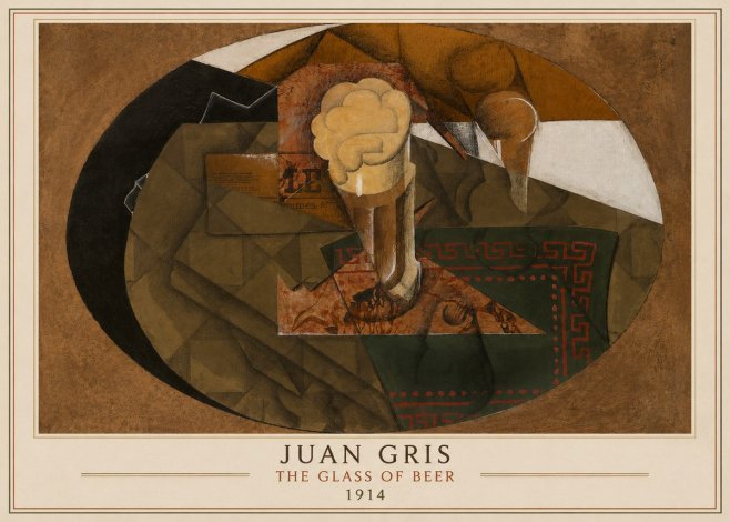 Juan Gris The Glass of Beer No4 - Affiche