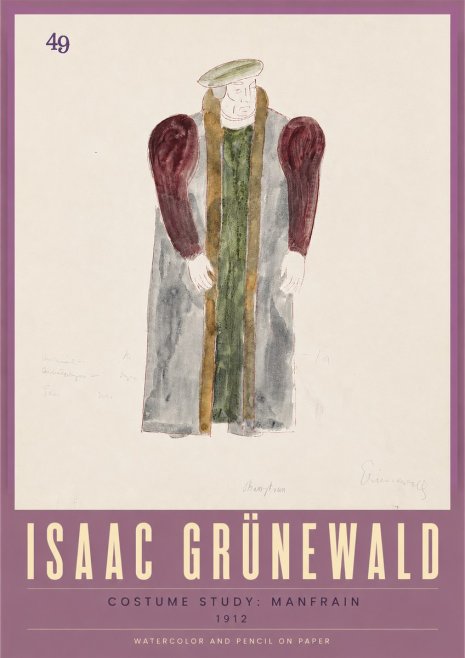 Isaac Grünewald Costume Study: Manfrain No3 - Affiche