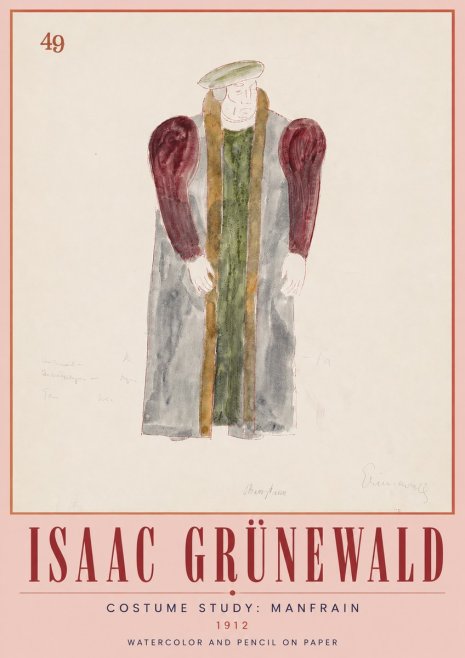 Isaac Grünewald Costume Study: Manfrain No5 - Affiche