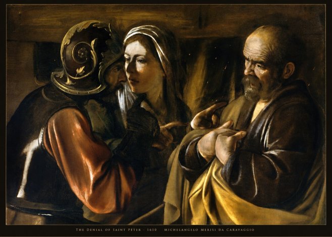 Michelangelo Merisi da Caravaggio The Denial of Saint Peter No5 - Affiche