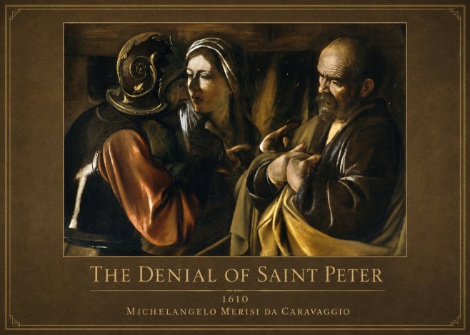 Michelangelo Merisi da Caravaggio The Denial of Saint Peter No6 - Affiche