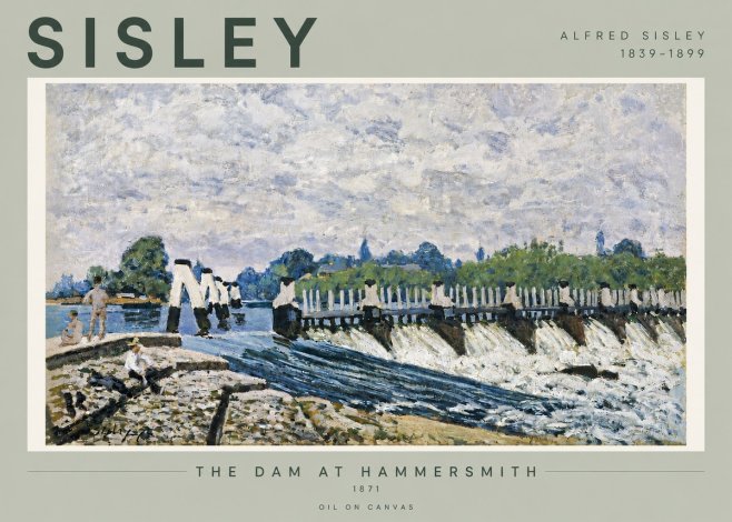 Sisley The Dam at Hammersmith No4 - Affiche