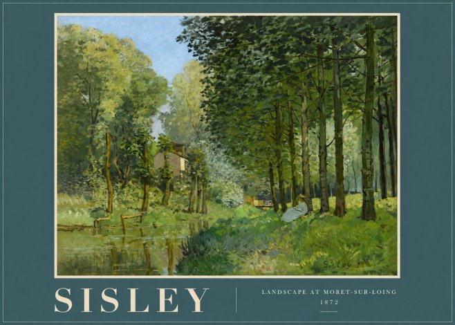Sisley Landscape at Moret-sur-loing No2 - Affiche