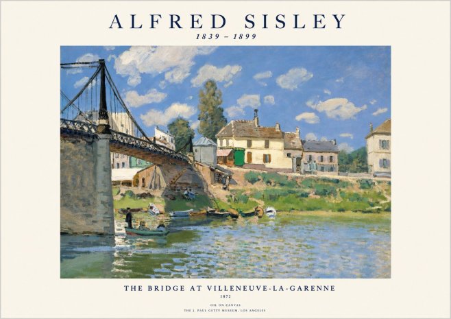 Sisley The Bridge at Villeneuve-la-garenne IV No1 - Affiche