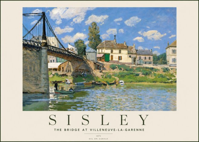 Sisley The Bridge at Villeneuve-la-garenne IV No3 - Affiche