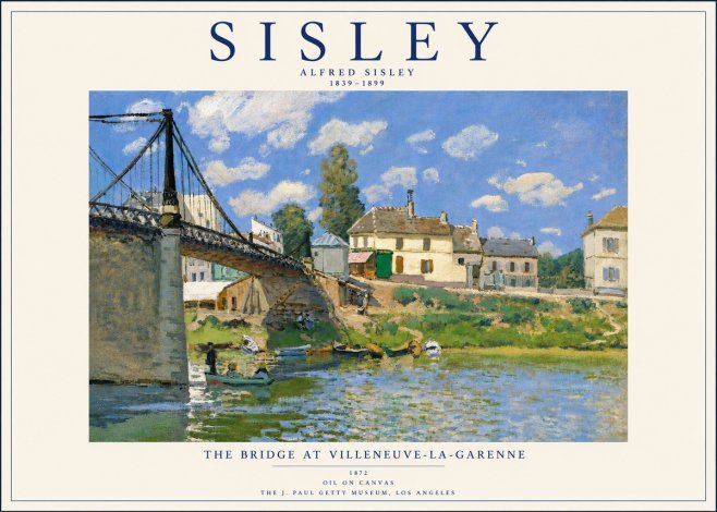 Sisley The Bridge at Villeneuve-la-garenne IV No5 - Affiche
