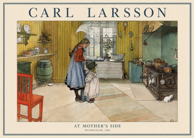 Carl Larsson At Mother's Side No1 - Affiche