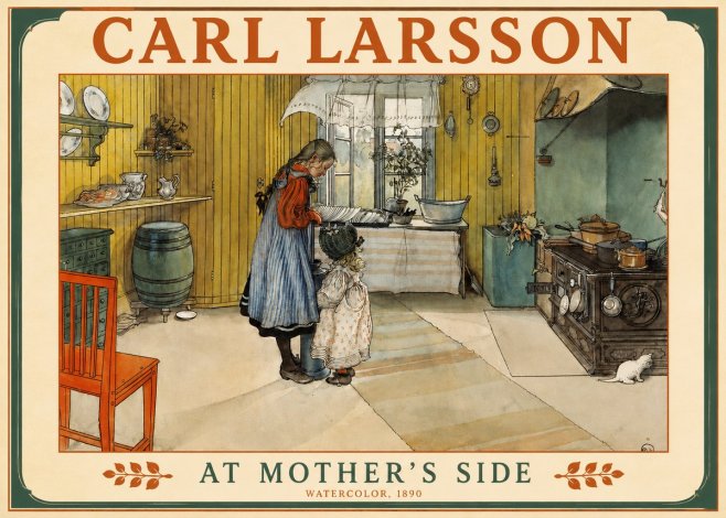 Carl Larsson At Mother's Side No2 - Affiche