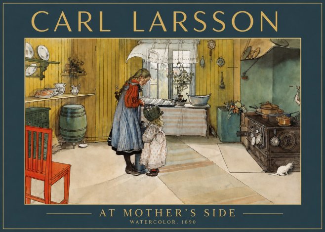 Carl Larsson At Mother's Side No3 - Affiche