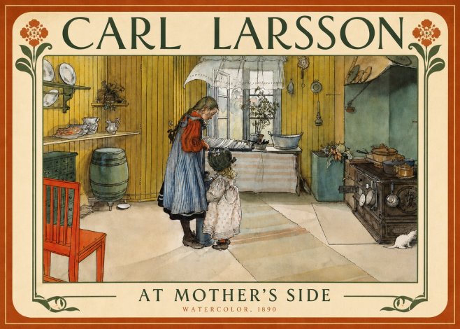 Carl Larsson At Mother's Side No4 - Affiche
